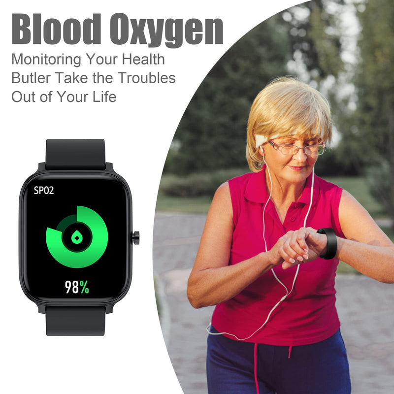 Smart Watch for Men Women Compatible with iPhone Samsung Android Phone 1.69 inch Full Touch Screen