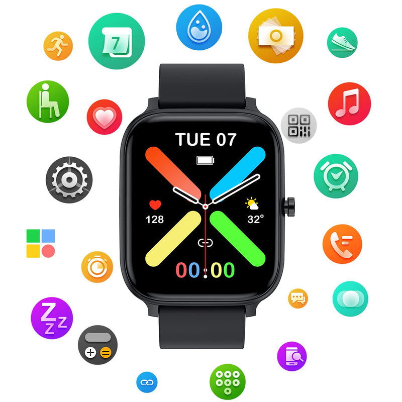 Smart Watch for Men Women Compatible with iPhone Samsung Android Phone 1.69 inch Full Touch Screen